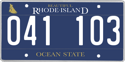 RI license plate 041103