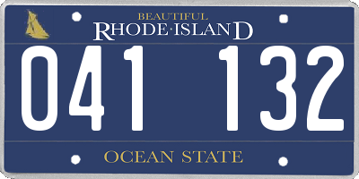 RI license plate 041132
