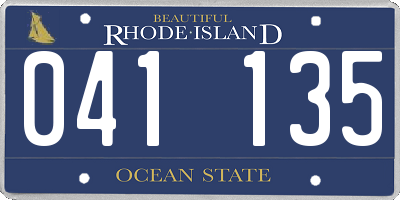RI license plate 041135