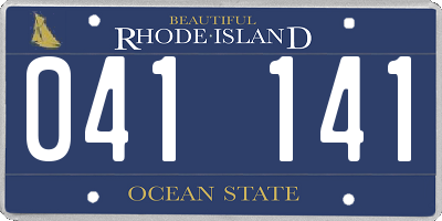 RI license plate 041141