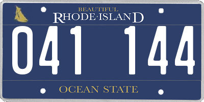 RI license plate 041144