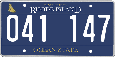 RI license plate 041147