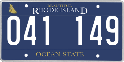RI license plate 041149