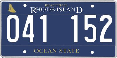 RI license plate 041152
