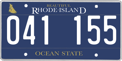 RI license plate 041155