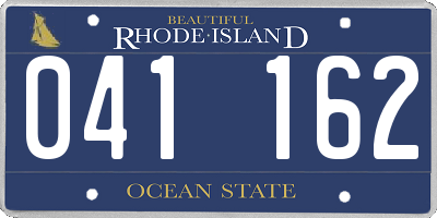 RI license plate 041162