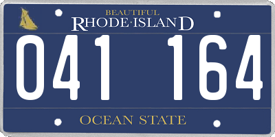 RI license plate 041164