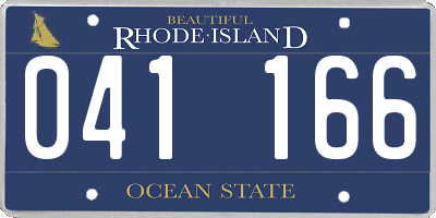 RI license plate 041166
