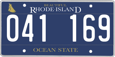 RI license plate 041169