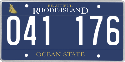 RI license plate 041176
