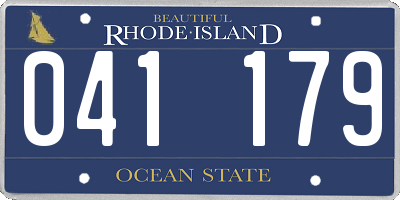 RI license plate 041179