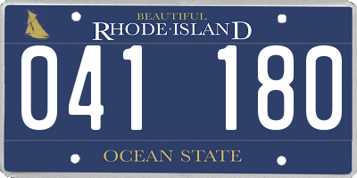 RI license plate 041180