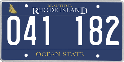 RI license plate 041182