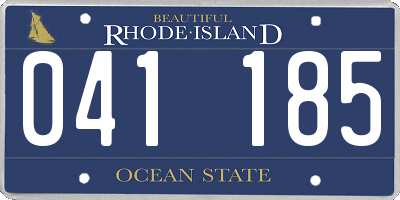 RI license plate 041185