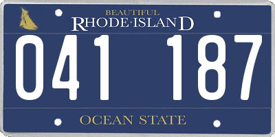 RI license plate 041187