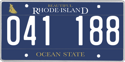 RI license plate 041188