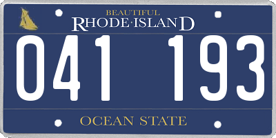 RI license plate 041193