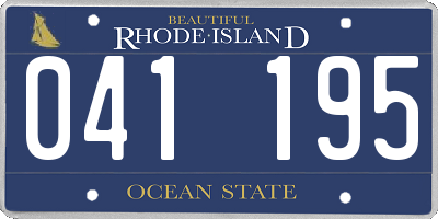 RI license plate 041195