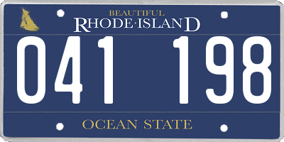 RI license plate 041198