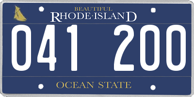 RI license plate 041200