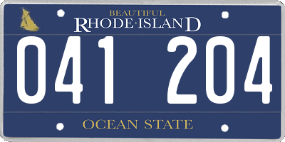 RI license plate 041204
