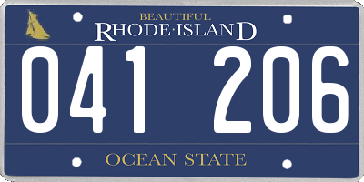 RI license plate 041206