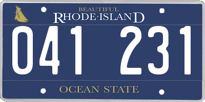 RI license plate 041231