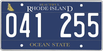 RI license plate 041255