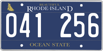 RI license plate 041256