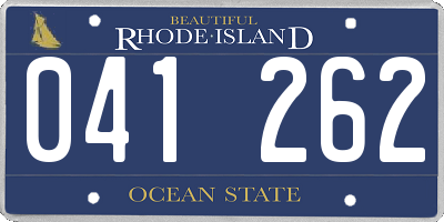RI license plate 041262