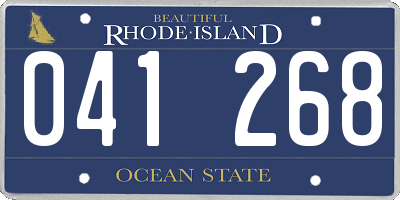 RI license plate 041268