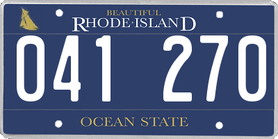 RI license plate 041270