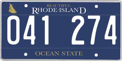 RI license plate 041274