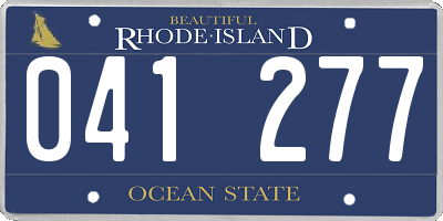RI license plate 041277
