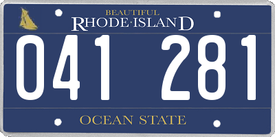 RI license plate 041281