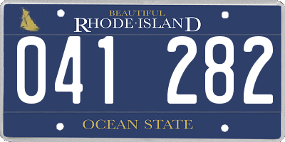 RI license plate 041282