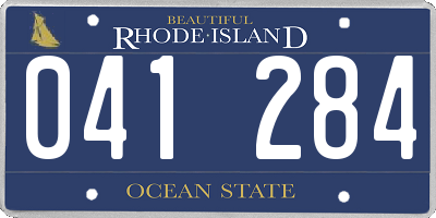 RI license plate 041284