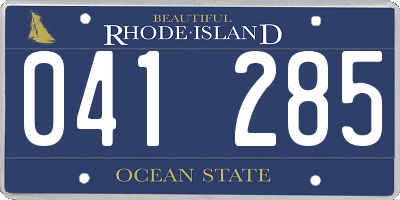 RI license plate 041285