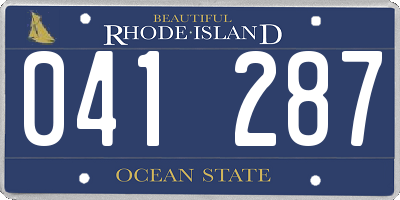 RI license plate 041287