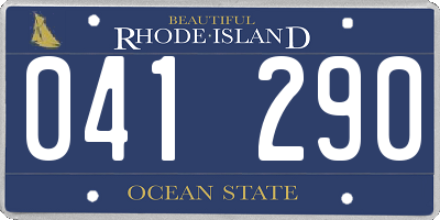 RI license plate 041290