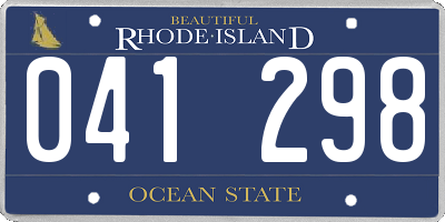 RI license plate 041298