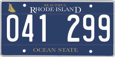 RI license plate 041299