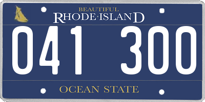 RI license plate 041300