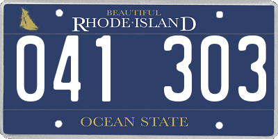 RI license plate 041303