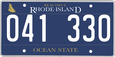 RI license plate 041330