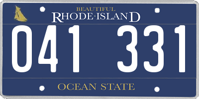 RI license plate 041331