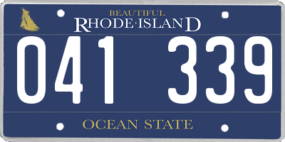 RI license plate 041339
