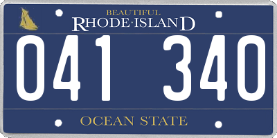 RI license plate 041340