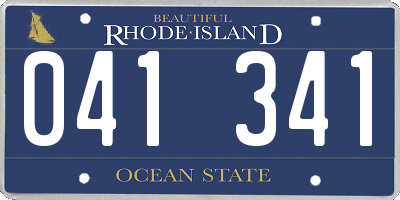 RI license plate 041341