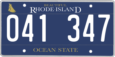 RI license plate 041347